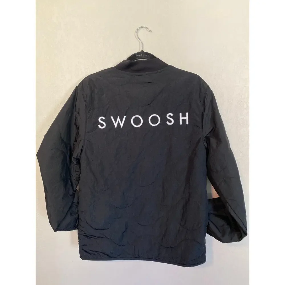 Nike Sportswear Limited Edition Double Swoosh Quilted Black Jacket Size S